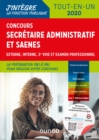 Image for Concours Secretaire Administratif Et SAENES: Tout-En-Un - Concours 2020