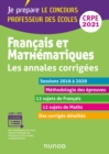 Image for Francais Et Mathematiques - Les Annales Corrigees - CRPE 2021: Sessions 2015 a 2020
