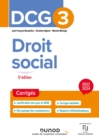 Image for DCG 3 - Droit social - Corriges 2023-2024