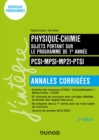 Image for Physique-Chimie sujets portant sur le programme de 1re annee - Annales corrigees - 2e ed.