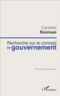 Image for Recherche sur le concept de gouvernement