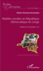 Image for Realites sociales en Republique Democratique du Congo: Analyse de quelques cas
