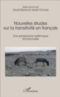 Image for Nouvelles etudes sur la transitivite en francais: Une perspective systemique fonctionnelle