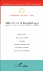 Image for Litterature et linguistique