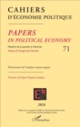 Image for Cahiers d&#39;economie politique: Papers in political economy - Histoire de la pensee et theories
