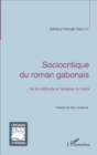 Image for Sociocritique du roman gabonais: De la methode a l&#39;analyse du texte