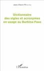 Image for Dictionnaire des sigles et acronymes en usage au Burkina Faso