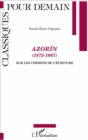 Image for Azorin (1873-1967): Sur les chemins de l&#39;ecriture