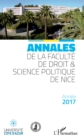 Image for Annales de la faculte de droit et science politique de Nice: Annee 2017