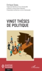 Image for Vingt theses de politique
