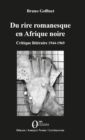 Image for Du rire romanesque en Afrique noire: Critique litteraire 1944-1969