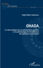 Image for OHADA. Le cadre juridique des investissements agricoles et: la problematique de l&#39;incoherence des politiques economiques