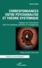 Image for Correspondances entre psychanalyse et theorie systemique: Clinique de l&#39;inconscient dans les systemes familiaux et manageriaux
