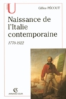 Image for Naissance De l&#39;Italite Contemporaine: 1770-1922