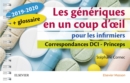 Image for Les generiques en un coup d&#39;oeil pour les infirmiers 2019-2020: Correspondances DCI - Princeps