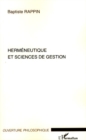 Image for Hermeneutique et sciences de gestion.