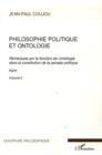 Image for Philosophie politique et ontologie t. 2.