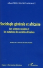Image for Sociologie generale et africaine - les s.