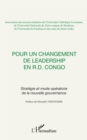 Image for Pour un changement de leadership en r.d. congo - strategie e.