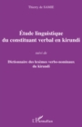 Image for Etude linguistique du constituant verbal en kirundi - suivi.