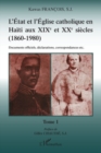 Image for L&#39;etat et l&#39;eglise catholique en haIti aux xix et xxe siEcle.