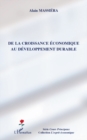 Image for De la croissance economique au developpement durable.