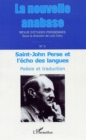Image for Saint-john perse et l&#39;echo des langues - poesie et traductio.