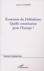 Image for economie du federalisme.