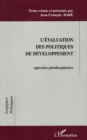 Image for Evaluation des politiques de developpeme.