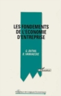 Image for Les fondements de l&#39;economie d&#39;entreprise