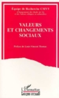 Image for Valeurs et changements sociaux