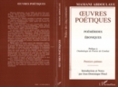 Image for Oeuvres poetiques: Poemerides eboniques - Preface a l&#39;anthologie de poesie de combat