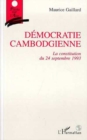 Image for Democratie Cambodgienne: La Constitution Du 24 Septembre 1993