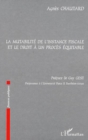 Image for Mutabilite de l&#39;instance fiscale et le d.