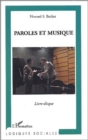 Image for Paroles et musique livre. disque.