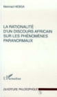 Image for La Rationalite d&#39;un Discours Africain sur les Phenomenes Paranormaux