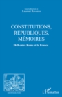 Image for Constitutions, republiques, memoires - 1.