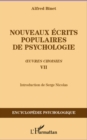 Image for Nouveaux ecrits populaires de psychologie : oeuvres choisies.