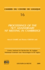 Image for PROCEEDINGS OF THE 70TH ANNIVERSARY NF MEETING IN CAMBRIDGE