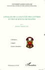 Image for Annales de la faculte des lettres et des.