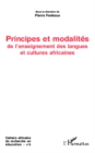 Image for PRINCIPES ET MODALITES DE L&#39;ENEIGNEMENT DES LANGUES ET CULTU.