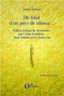 Image for DU FOND D&#39;UN PAYS DE SILENCE..- Edition critique de Ferrem.