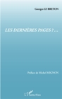 Image for Dernieres pages Les ?...
