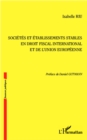 Image for Societes et etablissements stables en droit fiscal interna..