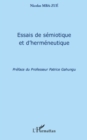 Image for Essais de semiotique et d&#39;hermeneutique.