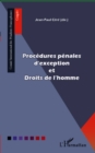 Image for Procedures penales d&#39;exception et Droits de l&#39;homme