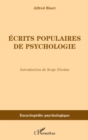 Image for Ecrits populaires de psychologie