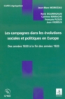 Image for Les Campagnes Dans Les Evolutions Sociales Et Politiques En Europe: Des Annees 1830 a La Fin Des Annees 1920
