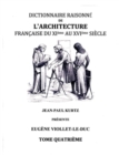 Image for Dictionnaire Raisonne de l&#39;Architecture Francaise du XIe au XVIe siecle - Tome IV