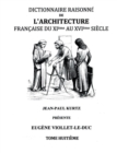 Image for Dictionnaire Raisonne de l&#39;Architecture Francaise du XIe au XVIe siecle Tome VIII